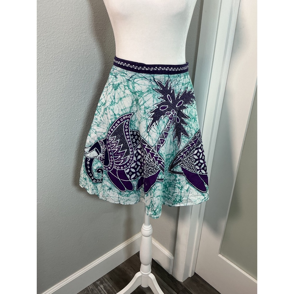 Batik Keris Elephant Palm Tree Wrap Skirt
